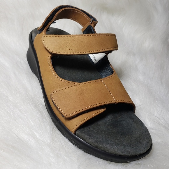 Leather Orthopedic Matplus Velcro Emily Sandal Tan - Picture 3 of 8